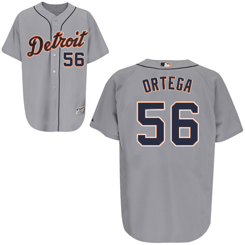 Jose Ortega #56 mlb Jersey-Detroit Tigers Women's Authentic Road Gray Cool Base Baseball Jersey